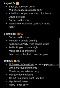 an image of a halloween party schedule