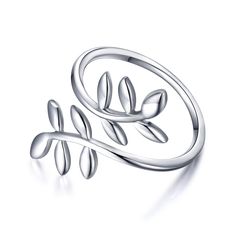 PRICES MAY VARY. Olive leaves have elegant appearance and symbolic of peace look forward to better life Ring size:8. Can be adjusted slightly（7-9）. Material:925 featured 3A grade quality Sterling Silver,Won't change color or get dark.Tarnish Resistant, Nickel Free. After-sales service: 3 months of no artificial damage, full refund, or free replacement guarantee. if you have any problems with jewelry for women, please feel free to contact us. Free exquisite wrap: bag + silver polishing cloth 
 Ha Gifts For Young Women, Olive Leaf Ring, Olive Leaves, Life Ring, Olive Leaf, Sterling Jewelry, Jewelry Companies, Open Ring, Ring For Women