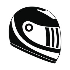 a black and white helmet on a white background