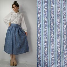 Vintage trachten skirt with floral  pattern. The skirt is lined.  Brand: Original Alpen Trachten  Size on the label: 40 Measurements, flat: Waist: 35 cm x2 (13.78'' x2)  Overall length: 80 cm (31.49'') Model in the photos is size 8UK/4US; 164 cm/5'5'' .   Material: cotton Condition: very good vintage condition. Please mind, that according to camera setting your monitor type the color might be slightly different.  Please read the description.  For better fitting I would suggest you compare measur Dirndl Skirt, Skirt Floral, Camera Settings, Mid Length, Overalls, Womens Skirt, Bathing Beauties, Display Homes, Music Clothes