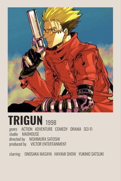 an advertisement for the anime movie trigun