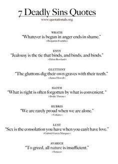 the seven deadly sin's quotes