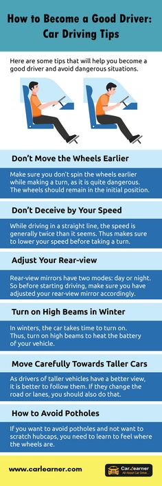 an info sheet describing how to become a good driver for the car driving enthusiast in your life