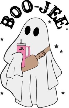 a ghost holding a pink cup with boo boo boo boo boo boo boo boo boo boo boo