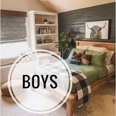 Other | All Things Boys | Poshmark Big Boy Desk, Wooden Bed Boys Room, Kids Fall Bedroom Decor, White Furniture Boys Bedroom, Pottery Barn Boy Room, Green Bedding Boys Room, Full Size Bed Boys Room, Full Bed Boys Room, Kids Hunting Bedroom