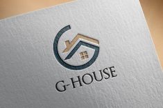 the g house logo is shown on a white paper