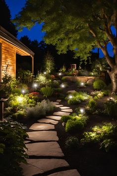 DIY solar lights in a backyard creating a warm, eco-friendly glow along a garden path. Light Up Driveway Ideas, Solar Light Ideas, Backyard On A Budget, Solar Lights Diy, Solar Fence Lights, Solar Garden Lights, Light Ideas