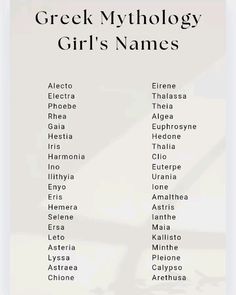 Greek Last Names, Greek Mythology Names, Mythology Names, Oc Names, Names For Girls, Greek Names, Writing Inspiration Tips, Best Character Names