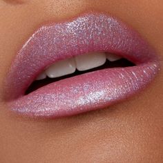 Our multi-effective glitter formula delivers a high-pigmented, lightweight, sparkle finish, while still keeping your lips feeling nourished. Our Diamond Shine Lipstick never leaves your lips feeling dry, and even has a delightful light peach smell. As a glazed pink lipstick, it can be worn by itself or over your favori Girlfriend Mood, Bridal Lips, Baby Pink Lipstick, Lipstick Ideas, Pastel Lips, Light Pink Lipstick, Shimmer Lipstick, Random Products, Glam Wedding Makeup