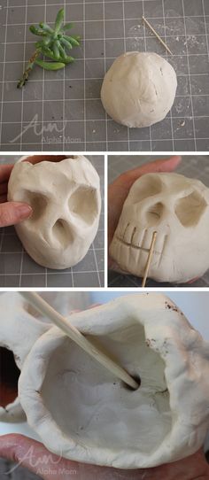 the process of making a fake human skull