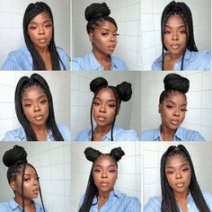 Medium Box Braids Hairstyles For Black Women, Cabello Afro Natural, Hair Solution, Cute Box Braids, Big Box Braids