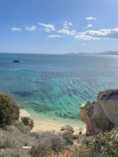 the water is crystal blue and clear at this beach