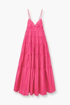 Pink Spring Dresses, Tiered Gown, Taffeta Fabric, Spring Dress, Spring Dresses, Guest Dresses, Dresses Maxi, Pretty Dresses, Wedding Guest