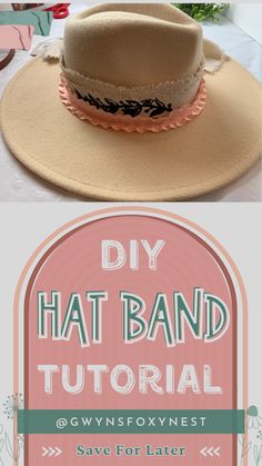 Decorate A Hat Ideas, How To Customize A Felt Hat, How To Decorate A Hat Ideas, How To Decorate A Felt Hat, How To Make A Feather Hat Band, Diy Hat Pins How To Make, Diy Hat Bands Fabric, Diy Felt Hat Band, Decorate Cowboy Hats Diy