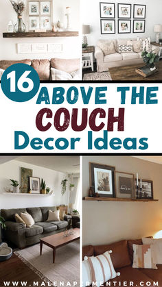 above the couch decorating ideas Above Couch Decor Ideas, Decorate Above Couch, Over The Couch Wall Decor Ideas, Above The Couch Decor, Couch Decor Ideas, Couch Wall Decor Ideas, Behind Couch Decor, Wall Behind Sofa, Decor Behind Couch