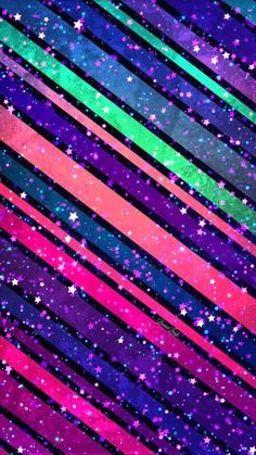 an abstract background with stars and stripes in purple, green, pink and blue colors