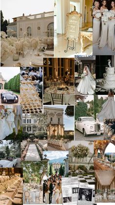 a collage of wedding photos and pictures