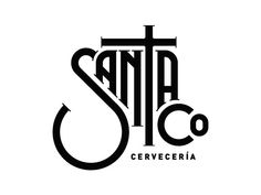 the logo for san francisco cerveceria, which has been designed in black and