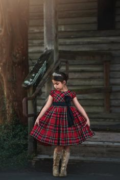 Dog Size Chart, Black Watch Tartan, Stewart Tartan, Tartan Dress, Girls Boutique, Clothes Shop, Girls Clothes, Black Bow, Lace Boots