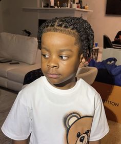 Kids Dreads Hairstyles Boys, Boys Loc Styles With Fade, Lil Baby Dreads Style, Kid Loc Styles Boys, Boys Dreads Hairstyles Kid Hair, Dread Styles For Kids Boys, Dreads Braided Men Style, Little Boy Loc Styles, Kai Hairstyle