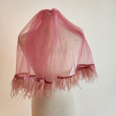 "This bubble gum pink veil is perfect for the retro rock and roll bride or  the Barbie bachelorette. It all depends on how you style it. Pair with your retro dress and favorite Vans for all you rock and roll baddies out there or how cute would this bridal veil be with your fav cowboy boots for Dolly Parton vibes. Made with a unique glittery pink tulle and the cutest pink feather trim. Veil is 18\" long and the width is 59\" Veil: Attached is a Tulle covered comb made with a strong silver metal c Rock And Roll Bride, Fun Veil, Bachelorette Veil, Barbie Bachelorette, Pink Veil, Funky Wedding, Wedding Veil Accessories, Rock N Roll Bride, Bubble Gum Pink