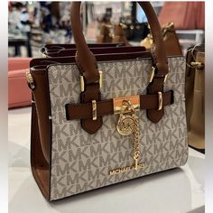 Michael Kors Xs Hamilton Bag New With Tag %100 Authentic %100 Leather Leather, Handbags, Michael Kors, Cream, Bags Michael Kors, Michael Kors Black, Black Cream, Crossbody Bags, Bag Lady