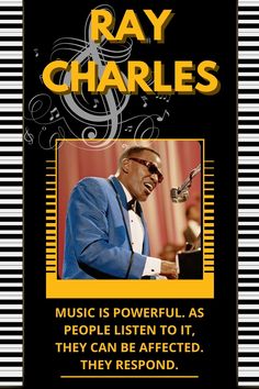 Ray Charles Quote: Music is powerful. As people listen to it, they can be affected. They respond. Ray Charles, Music Is, Book Cover, Quotes, Books, Music