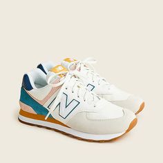 J.Crew: New Balance® X J.Crew 574 Sneakers In Colorblock For Women New Balance Colorful, Professor Style, New Balance Shoe, Shoe Aesthetic, Fresh Shoes, Cute Sneakers, Shoe Inspo, New Balance Sneakers, Swag Shoes