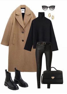 Chique Outfit, Classic Style Outfits, Rock Punk, Stylish Work Outfits, Coat Outfits