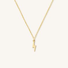 Lightning Bolt Necklace | Simple & Dainty Lightening Bolt Necklace Gold, Gold Lightning Bolt Jewelry Gift, Gold Lightning Bolt Jewelry For Gift, Earrings Lightning, Lightning Bolt Necklace, Lightning Bolts, Detailed Necklace, Necklace Simple, Ring Size Guide