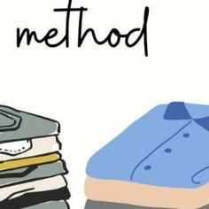 a pile of clothes sitting next to a stack of shoes with the words, i'm not method