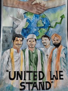 Poster Making On Topic United We Stand National Unity Day Posters, United Nations Poster, Unity Day Poster, Unity Drawing, National Unity Day, Unity Poster, Wall Magazine, Unity Day, Research Poster