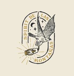 the logo for spirit de las montana