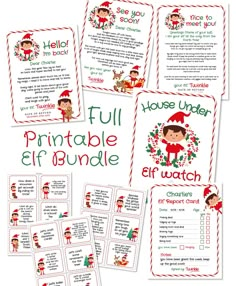 christmas elf printables and activities for kids to use on their own holiday cards