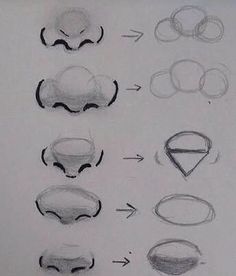 a drawing of different shapes and sizes of objects in the process of being drawn on paper