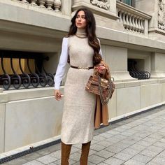 Nwt Zara Ribbed Dress Ootd Birthday, Female Lawyer Fashion, Lawyer Fashion, Lawyer Outfit, Skandinavian Fashion, Chique Outfits, Winter Dress Outfits, Cooler Look, Looks Street Style