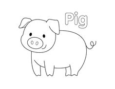 a pig with the word pig on it