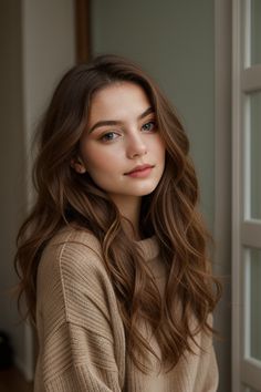 Discover the latest trends in honey brown hair with these 17 stunning ideas! Whether you're into balayage, highlights, or a full color change, these shades will bring warmth and radiance to your look. Perfect for any hair type or length. #HoneyBrownHair #HairColorIdeas #HairInspiration #Balayage Light Spring Brown Hair, Hair Colors For Hazel Eyes And Olive Skin, Soft Brown Hair Pale Skin, Beautiful Brunette Hair Color, Chestnut Brown Hair Blue Eyes, Light Brown Hair With Brown Eyes, Nutty Brown Hair, Hair Color For Pale Skin Brown Eyes, Pale Skin With Brown Hair