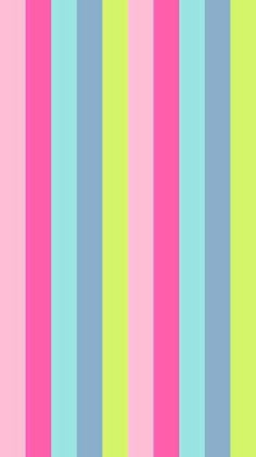 a colorful striped wallpaper with pink, blue and green stripes