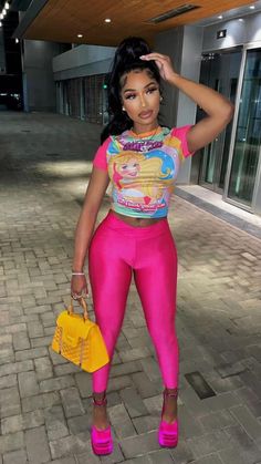 Nicki Minaj Concert, Friday Outfit, High Fashion Street Style, Pink Outfit, Club Outfits, Barbie Clothes