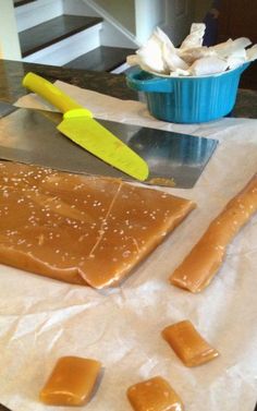 there are several different types of food on the counter top, including peanut butter and jelly