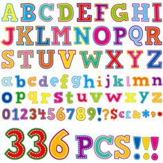 an alphabet with numbers and letters