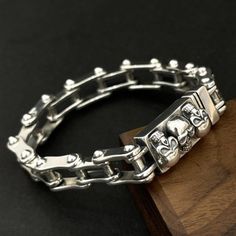 Iron Cross Ring, Bike Chain Bracelet, Biker Bracelet, Biker Chain, Trendy Stud Earrings, Mens Silver Jewelry, Dragon Bracelet, Biker Jewelry, Bracelet Metal