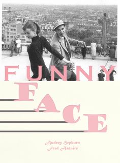 a book cover with an image of two people on top of a building and the title funny face