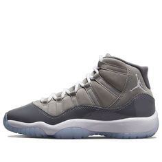 Air Jordan 11 Retro GS 'Cool Grey' 2021 Cool Grey (2021) (GS) 378038-005 Vapour Max Nike, Retro Basketball Shoes, Nike Air Jordan 11, Kids Basketball, Jumpman Logo, Air Jordan 11 Retro, Jordan 11 Retro, Air Jordan 11, Air Jordans Retro