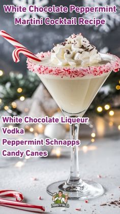 white chocolate peppermint martini cocktail recipe