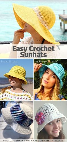 the easy crochet sunhats are great for hats and beach wear, but they