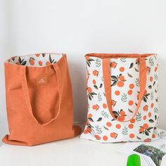 Cyflymder New Millet wheat fabric double-sided dual-use cotton and lin – cyflymder Linen Handbags, Tas Bahu, Tote Outfit, Beg Tangan, Pocket Handbag, Diaper Bag Tote, Linnet, Canvas Shopping Bag, Orange Bag