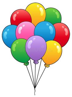 a bunch of colorful balloons on a white background eps file available in my own size