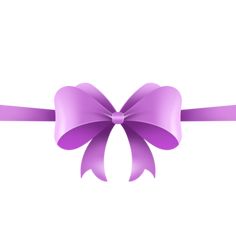 a purple ribbon with a bow on it